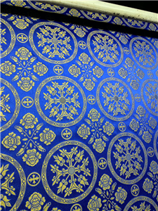 Dark Blue-Gold Brocade Fabrics