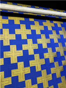 Dark Blue-Gold Brocade Fabrics