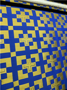 Dark Blue-Gold Brocade Fabrics