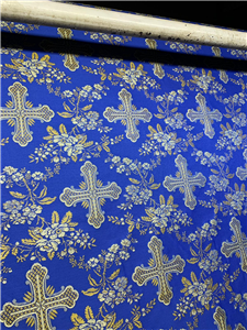 Dark Blue-Gold Brocade Fabrics