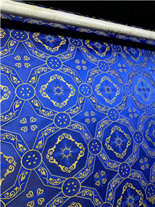 Dark Blue-Gold Brocade Fabrics