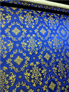Dark Blue-Gold Brocade Fabrics