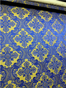 Dark Blue-Gold Brocade Fabrics