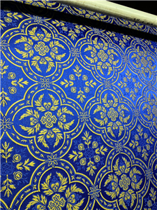 Dark Blue-Gold Brocade Fabrics