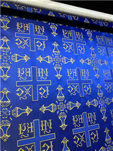 Dark Blue-Gold Brocade Fabrics