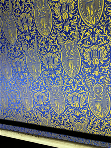 Dark Blue-Gold Brocade Fabrics