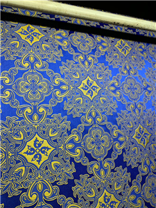 Dark Blue-Gold Brocade Fabrics