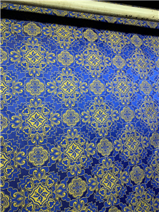 Dark Blue-Gold Brocade Fabrics