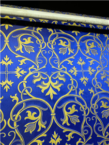 Dark Blue-Gold Brocade Fabrics