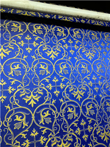 Dark Blue-Gold Brocade Fabrics