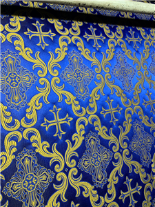 Dark Blue-Gold Brocade Fabrics