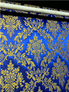 Dark Blue-Gold Brocade Fabrics