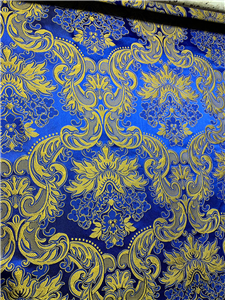 Dark Blue-Gold Brocade Fabrics