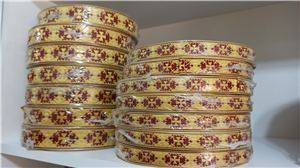 Claret Red-Gold Ribbon Accessories