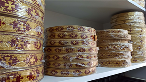 Claret Red-Gold Ribbon Accessories