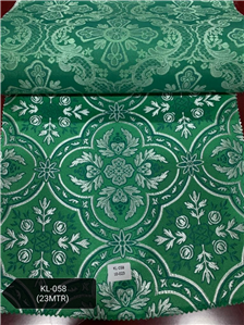 Green-Silver Brocade Fabrics