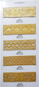 Claret Red-Gold Ribbon Accessories