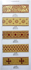 Claret Red-Gold Ribbon Accessories