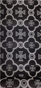 Black-Silver Brocade Fabrics