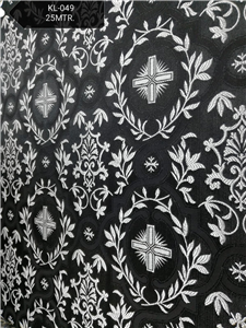 Black-Silver Brocade Fabrics