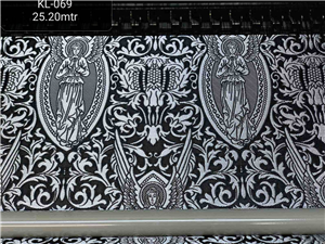 Black-Silver Brocade Fabrics