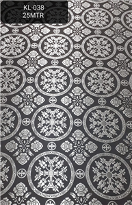 Black-Silver Brocade Fabrics