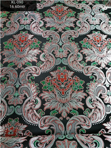 BLACK/GREEN/RED/SİLVER Brocade Fabrics