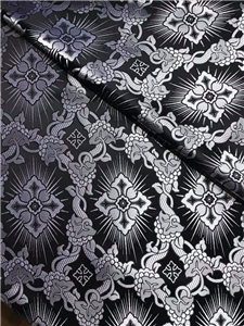Black-Silver Brocade Fabrics