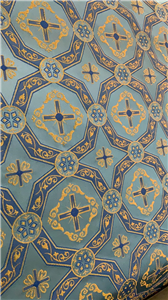 LIGHT BLUE/GOLD Brocade Fabrics