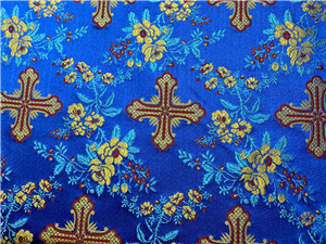 DARK BLUE/GOLD/BURGUNDY Brocade Fabrics