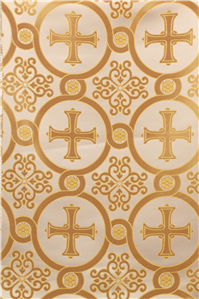 White-Gold Brocade Fabrics