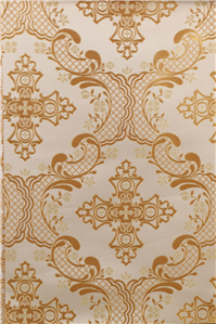 White-Light Gold Brocade Fabrics