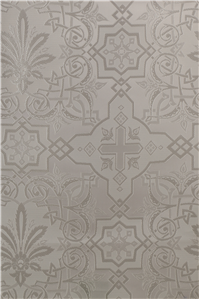 White-Silver Brocade Fabrics
