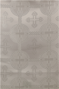 Белый - Серебро парча Ткань