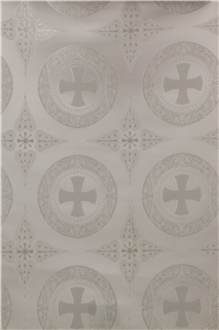 Белый - Серебро парча Ткань