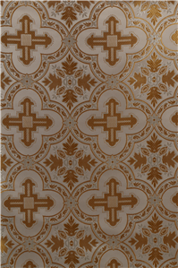 Белое золото парча Ткань