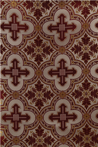 WHITE GOLD BURGUNDY Brocade Fabrics