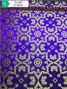 PRUPLE BLACK GOLD Brocade Fabrics