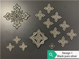 Черное серебро крест сет