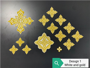 White-Gold Cross Set