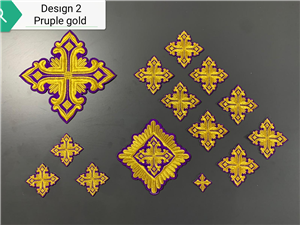 Purple-Gold Cross Set