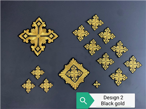Black-Gold Cross Set
