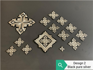 Μαύρο ασήμι Σετ σταυρού