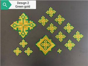 Green-Gold Cross Set