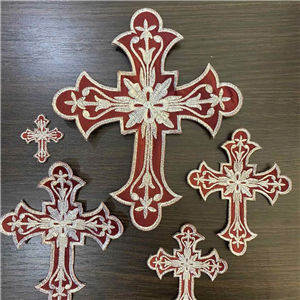 Claret Red-Silver Cross Set