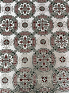 BORDEAUX-SİLVER-D.GREEN Metallic Fabric
