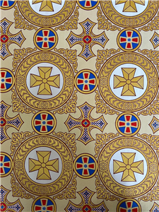 BORDEAUX-GOLD-BLUE Metallic Fabric