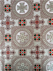 BORDEAUX-SİVER-RED Metallic Fabric