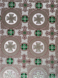 BORDEAUX-SİLVER-L.GREEN Metallic Fabric