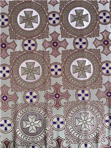 Blue-Silver Metallic Fabric